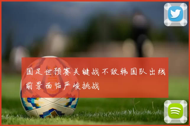 国足世预赛关键战不敌韩国队出线前景面临严峻挑战